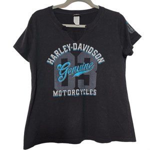 Harley Davidson Graphic T Shirt - Women's Large - Wisconsin